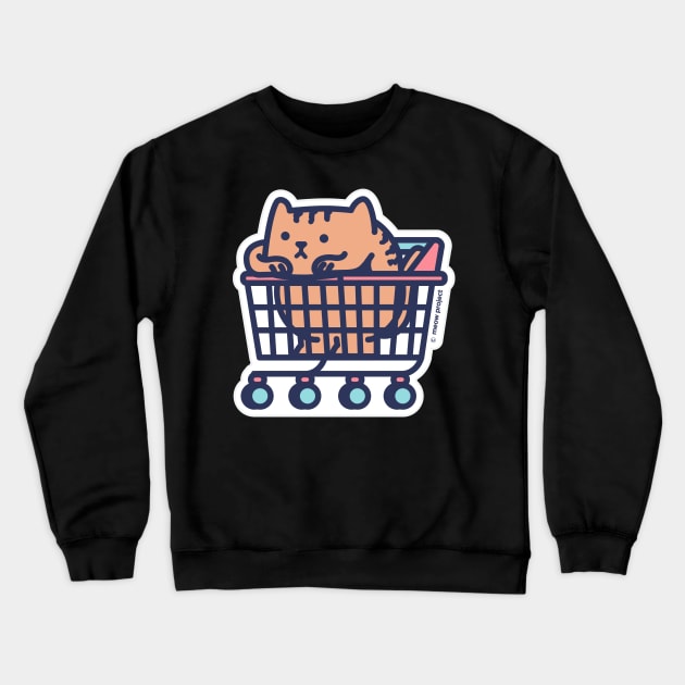 Grocery Cat Crewneck Sweatshirt by meowproject